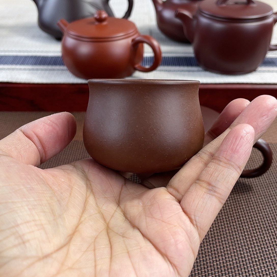紫泥杯子原矿紫泥茶杯50cc
