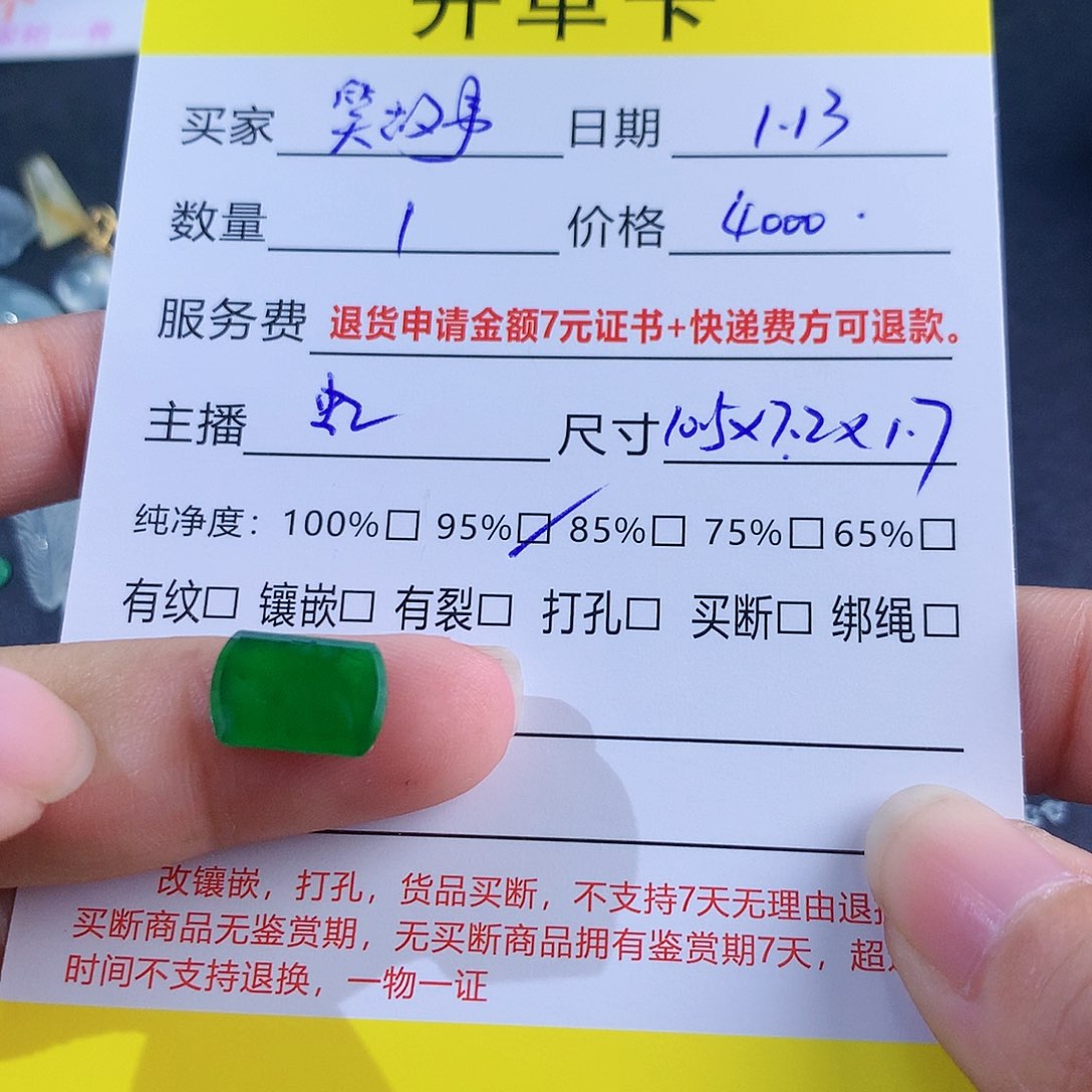 【闪购商品】翡翠颈饰未镶嵌绿马鞍