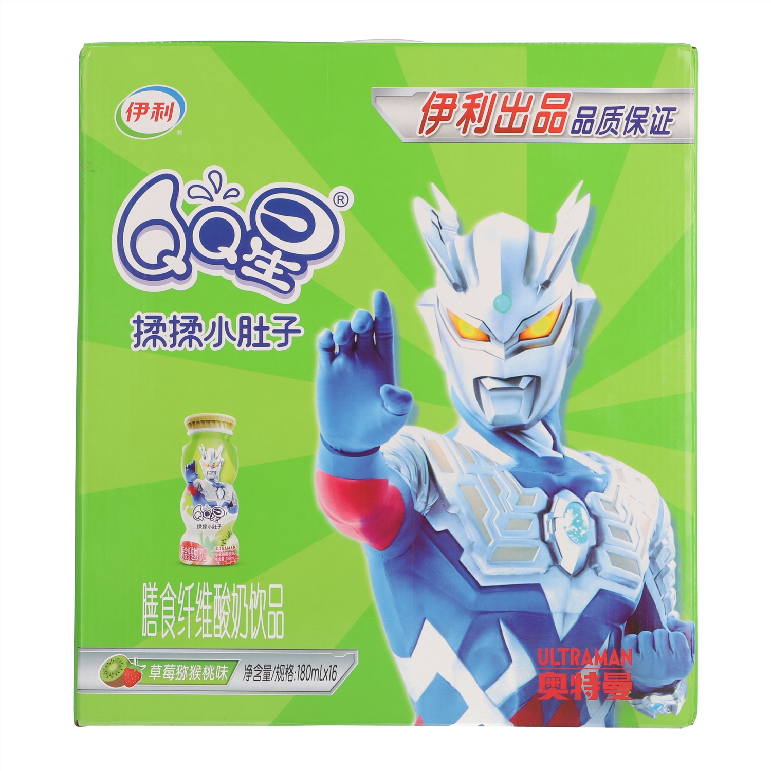 【8月日期】QQ星膳食纤维酸奶饮品草莓猕猴桃味 2880g 180ml*16