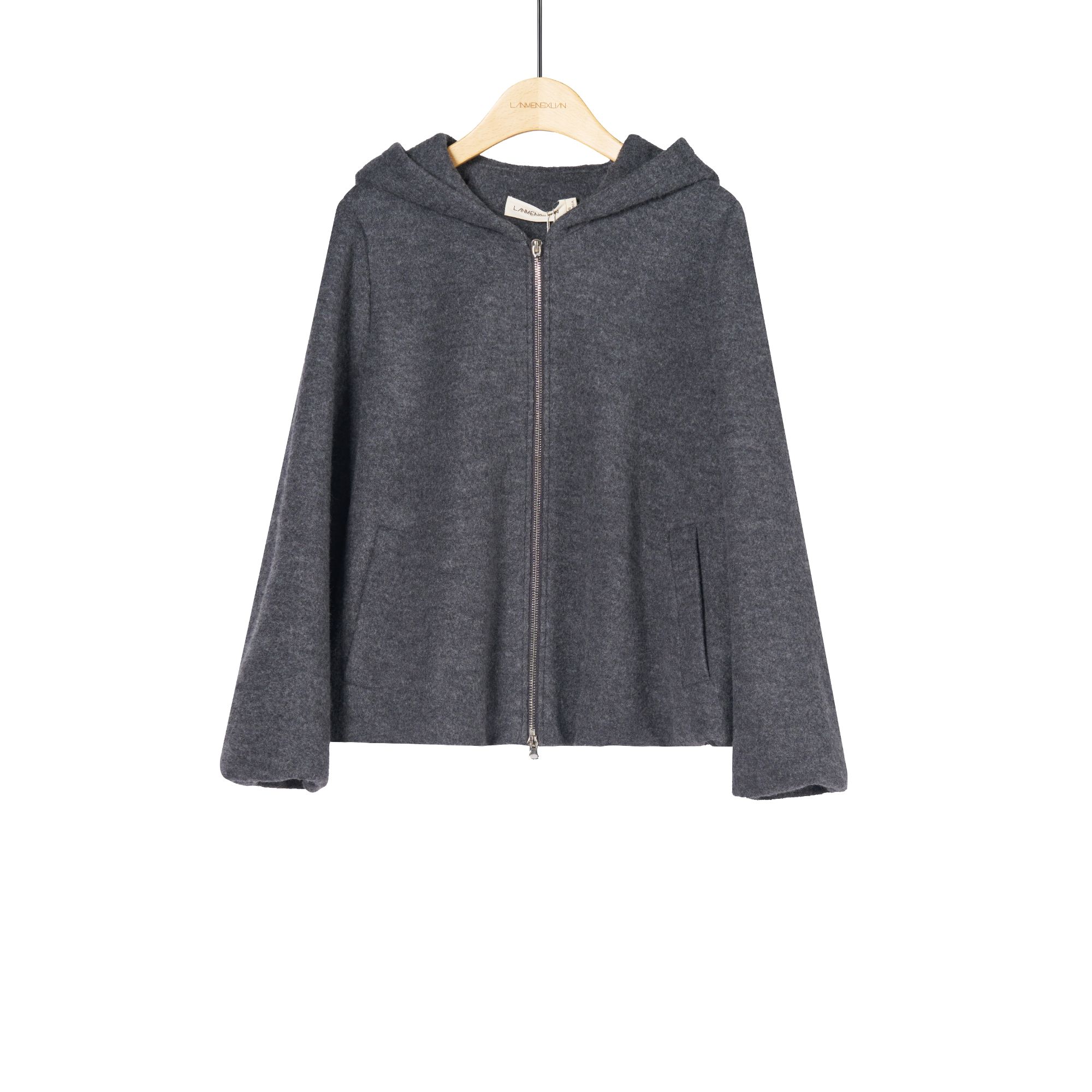 新款羊毛外套连帽休闲-DQ19162