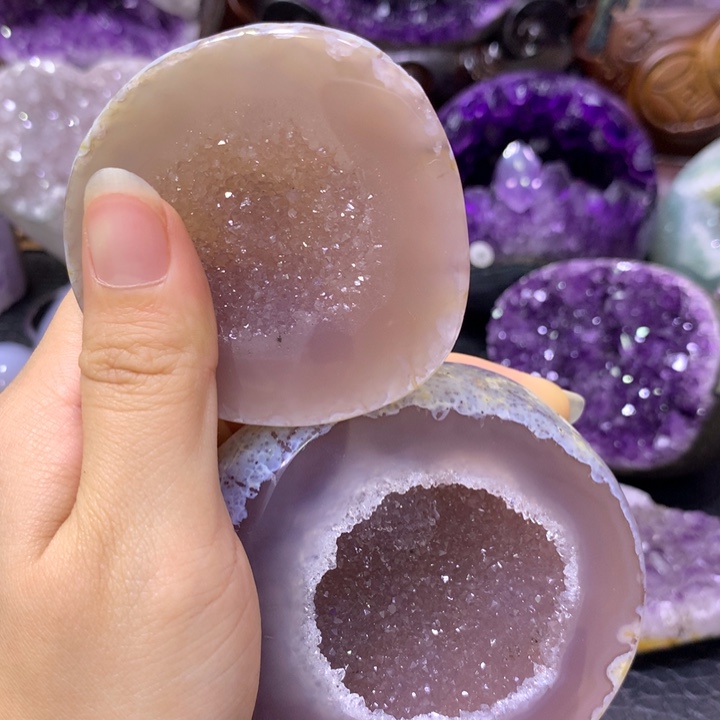 紫晶珠宝半成品未镶嵌雪****嫲