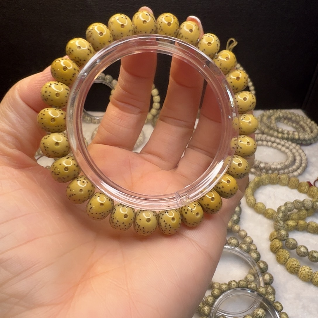 没***谓星月菩提吊坠10×8原生态苹果珠