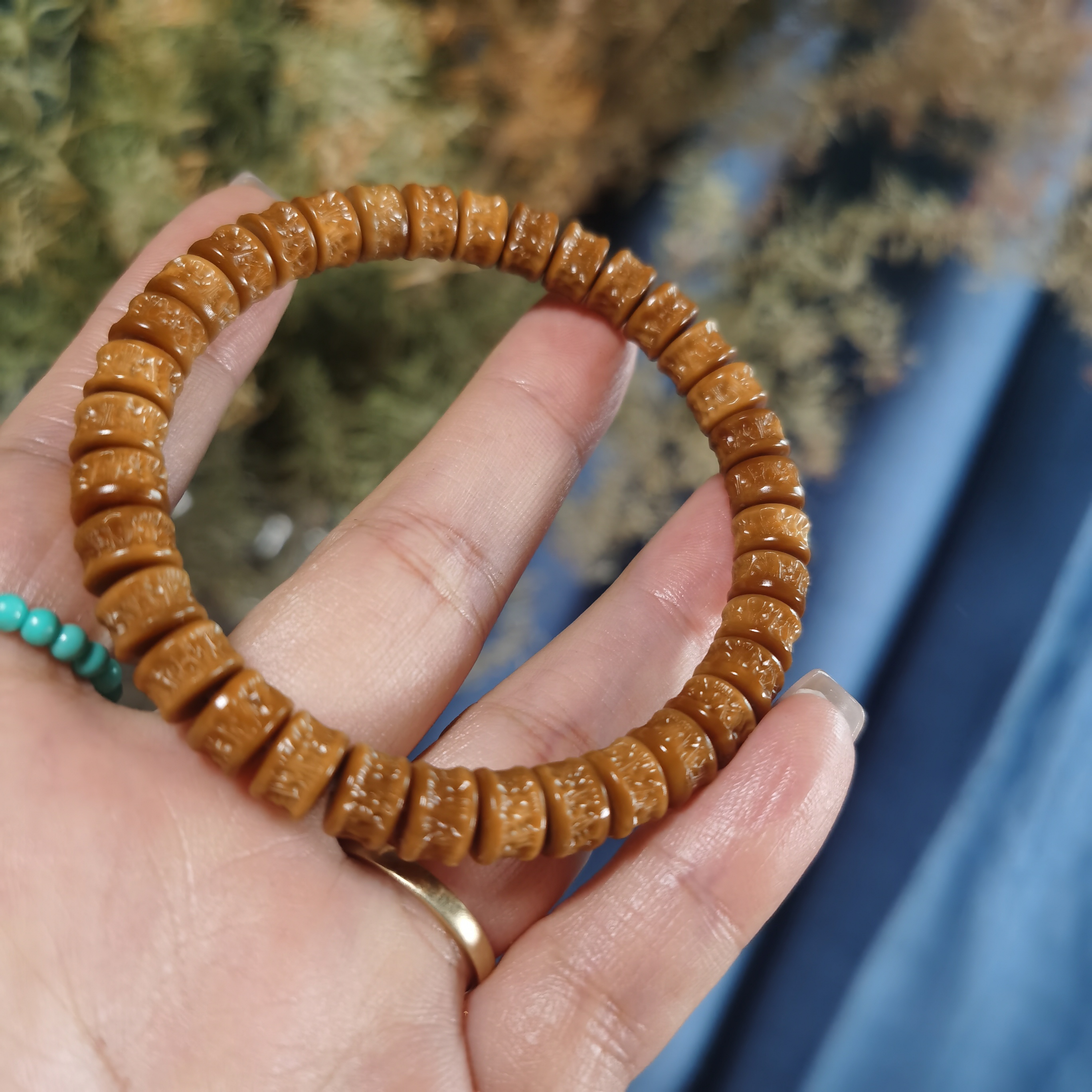 文玩龙脊菩提子雕刻龙嘎嘎单圈手串念珠手持大小可选