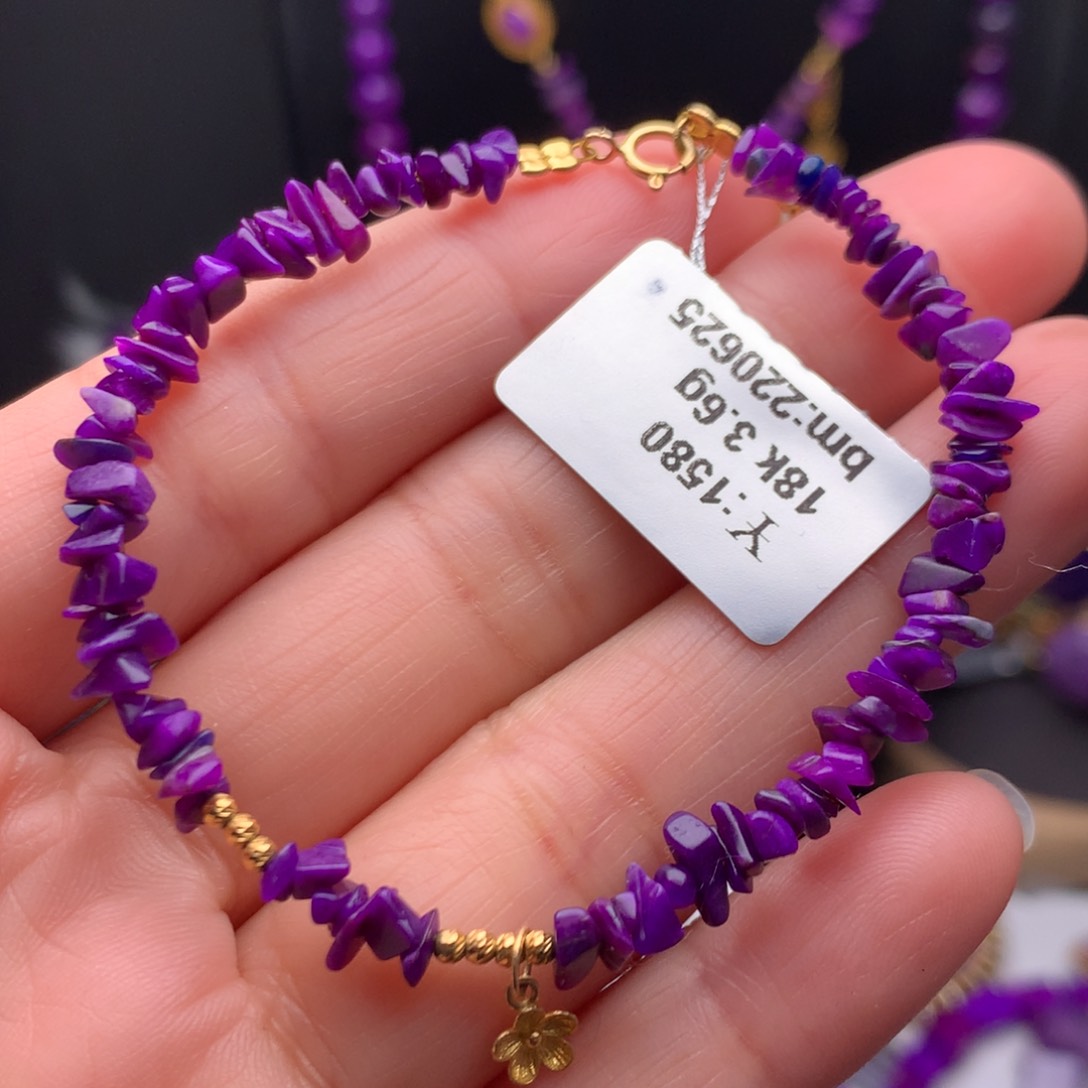 苏纪石（舒俱来）18K金镶嵌耳饰