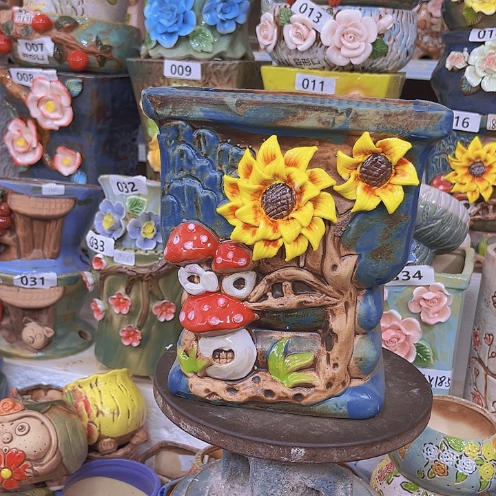 紫砂花盆粗陶材质与多肉花盆