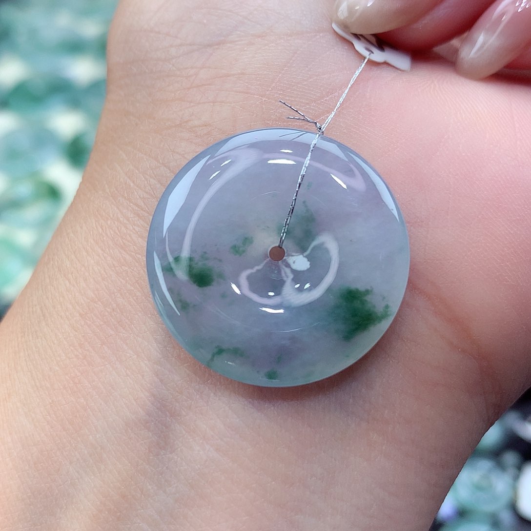 翡翠未镶嵌颈饰编号33尺寸25.2-4.9