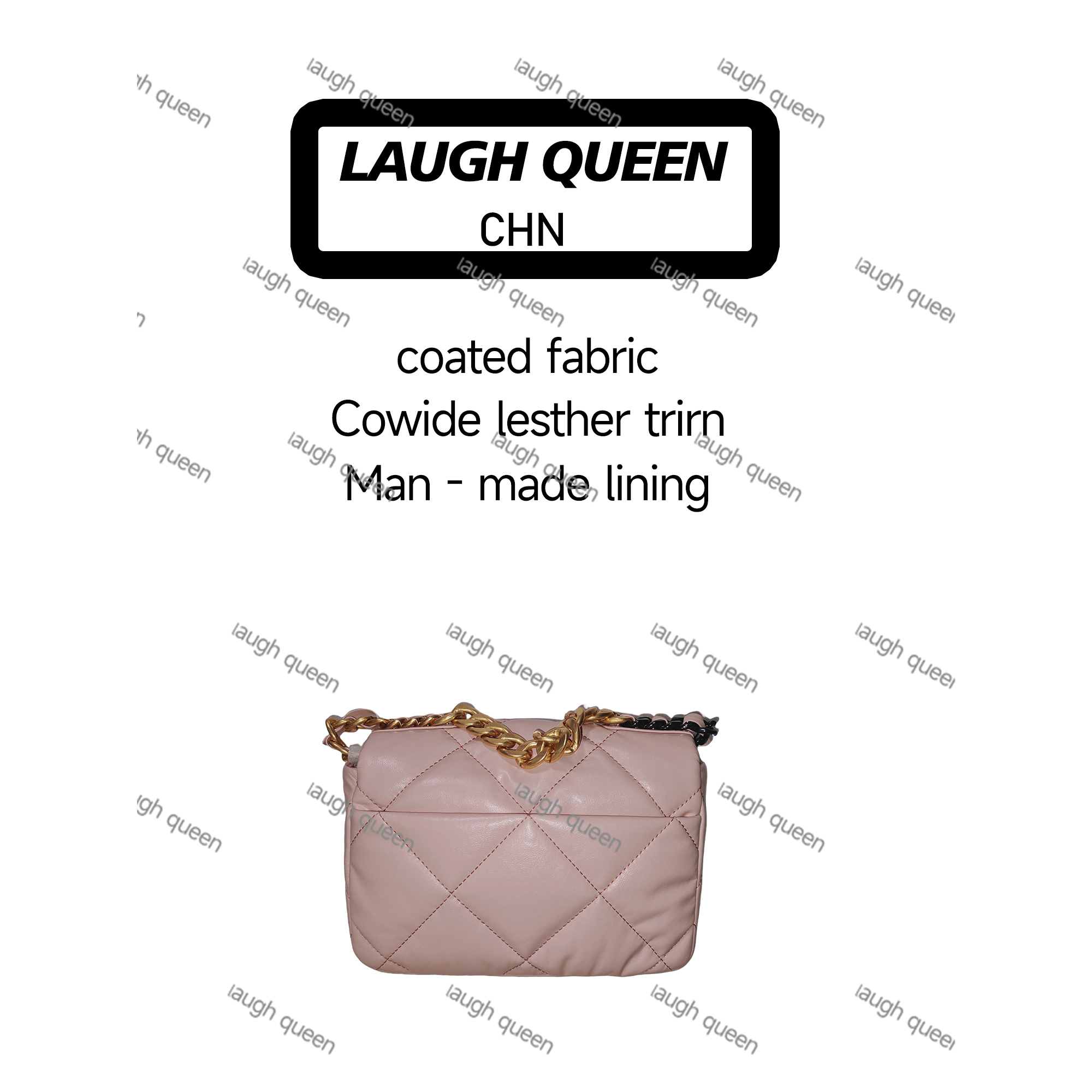 Laugh Queen手工打造女士包手拎斜跨10919粉色21.5cm 19