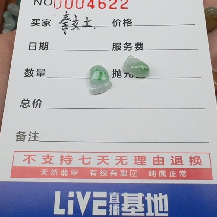 翡翠颈饰未镶嵌秦*士