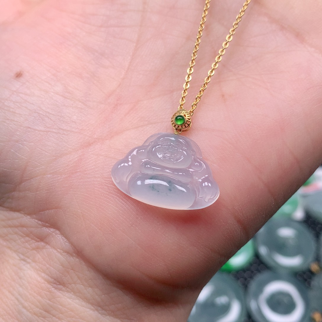 【闪购商品】翡翠吊坠(不含链)18K金镶嵌