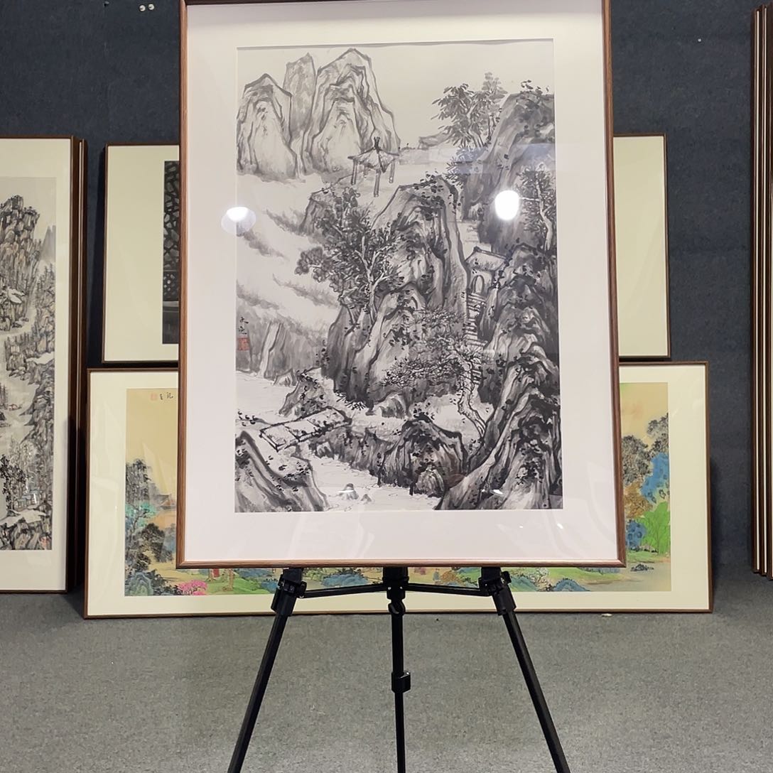 国画国画带框作品发货