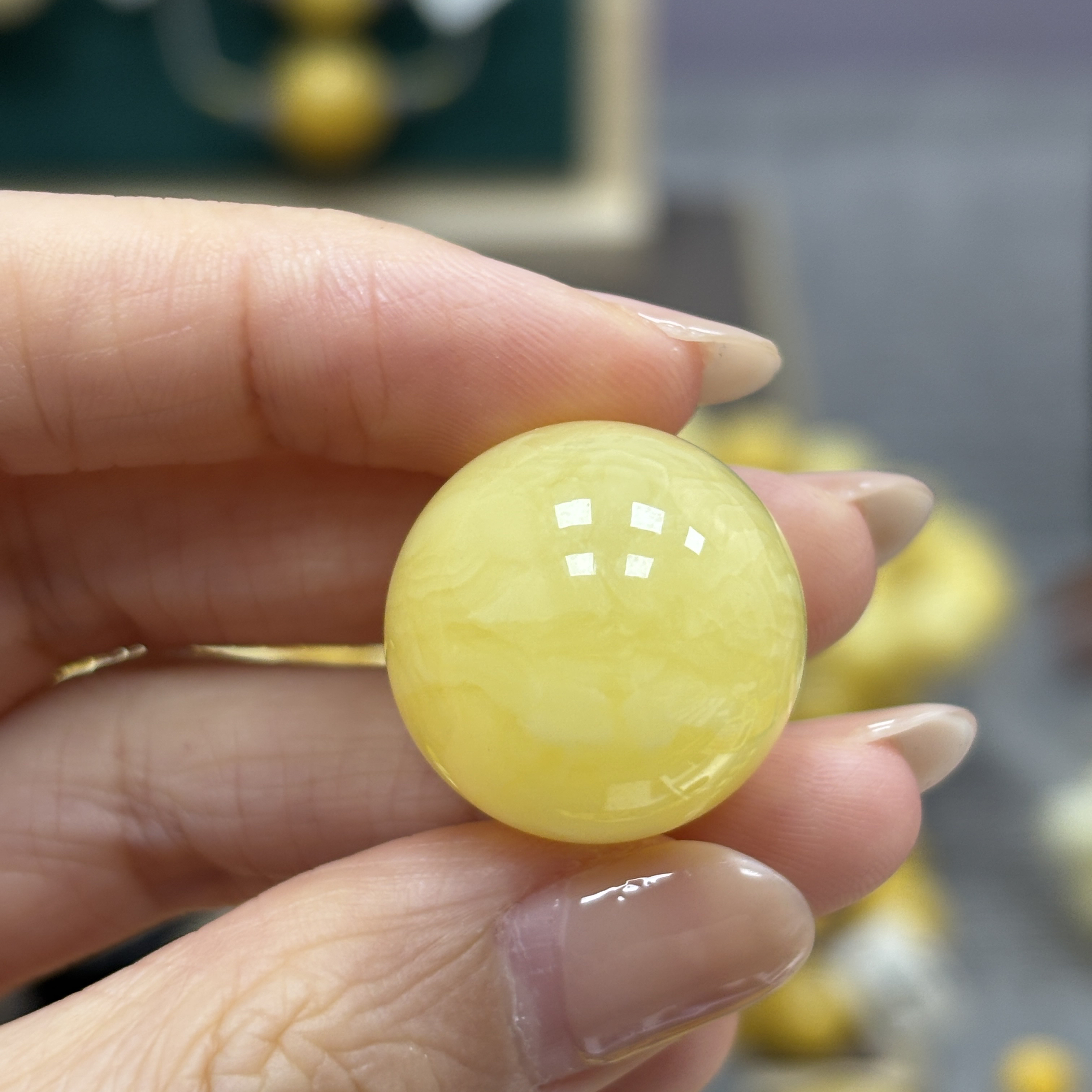 20.5mm 小妖珠宝天然原矿琥珀蜜蜡