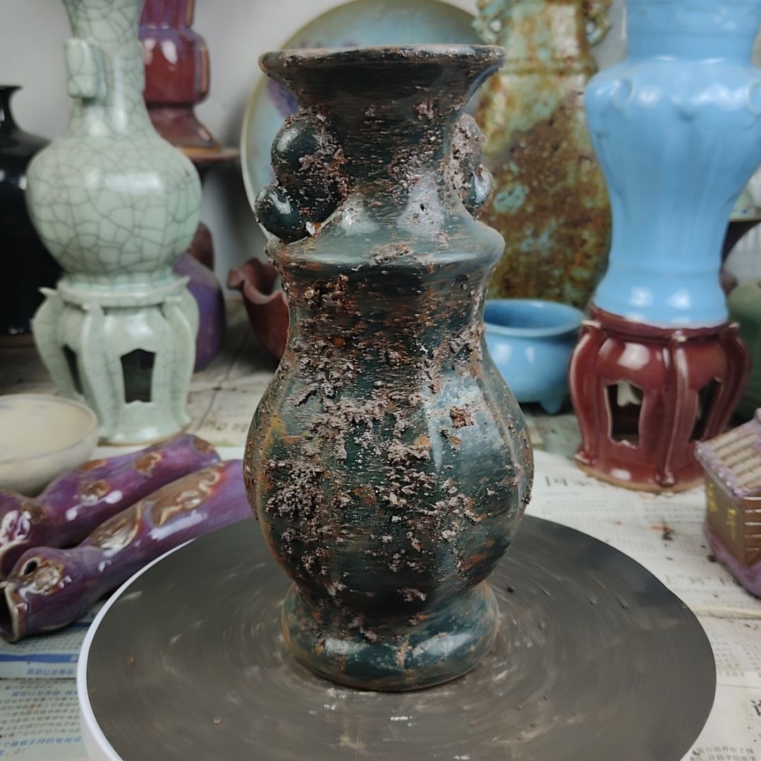 瓷片自选器型官窑生锈瓷