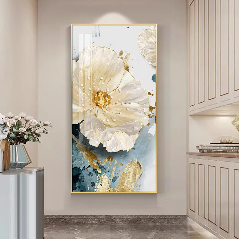 太阳花玄关挂画2025年新款入户玄幻装饰画走廊过道高级感墙面壁画