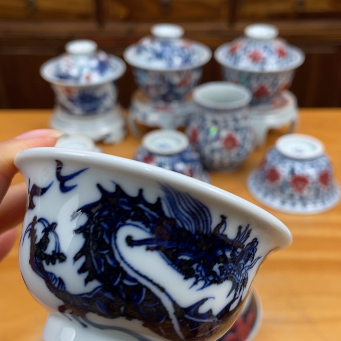 手绘现代茶具非古董