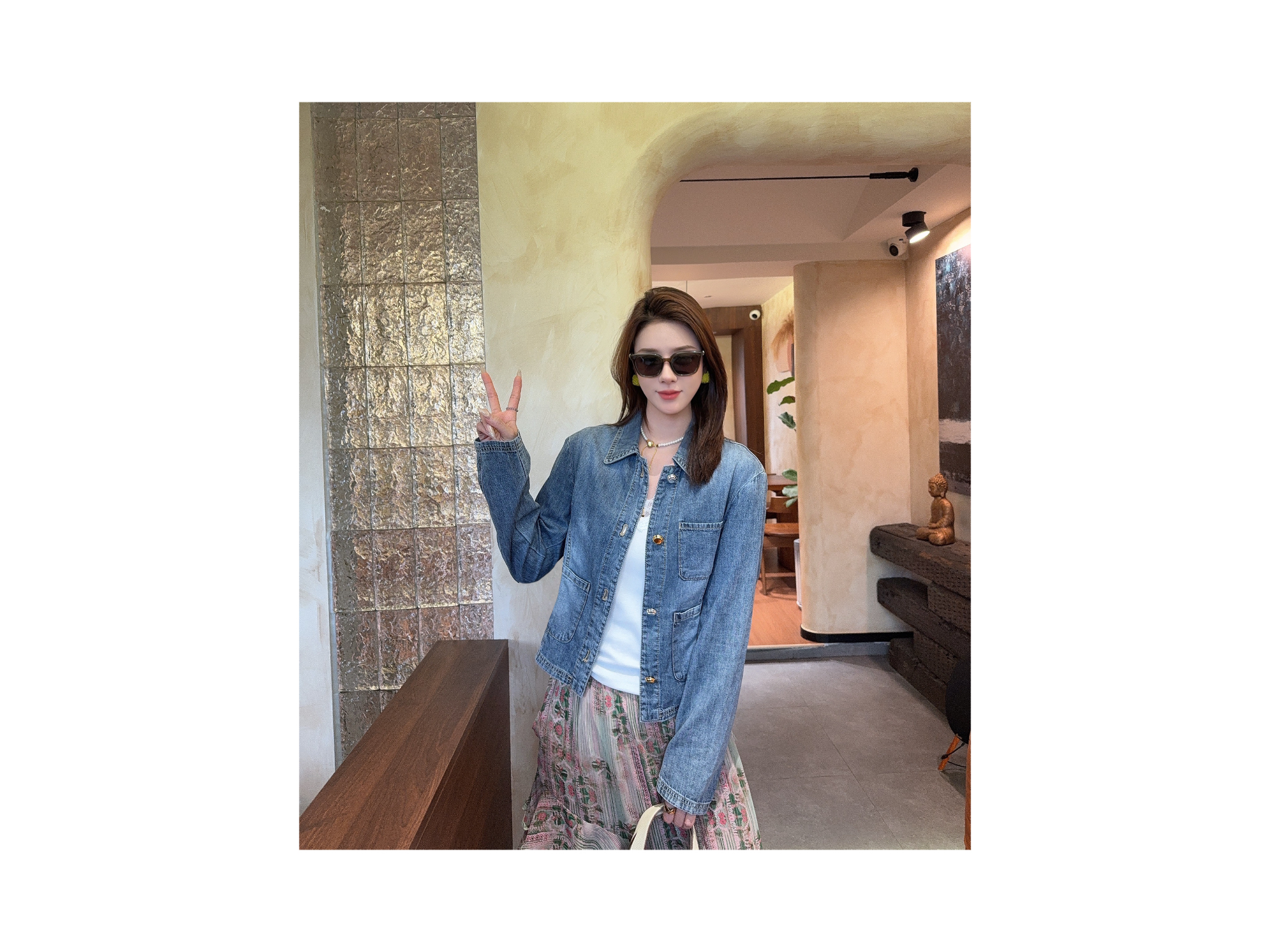 新款“纸皮牛仔”外套881#P02574新款普赛克丹宁修身上衣