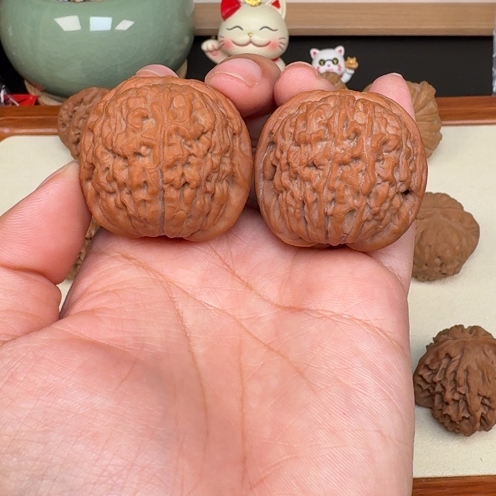 文玩核桃把件莲花38精品