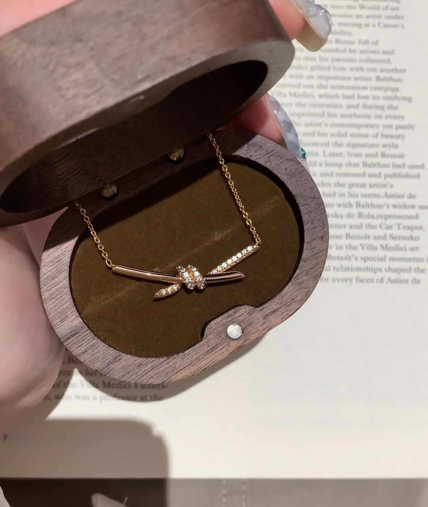 吊坠925银莫桑石 【绳结项链】 绳结项链 轻奢时尚百搭小众气质