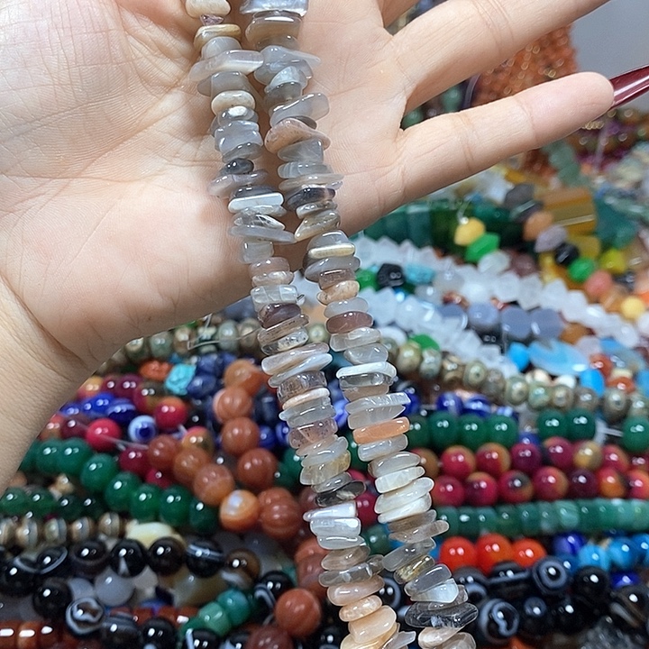 玛瑙/玉髓未镶嵌珠宝半成品天然黑骨干