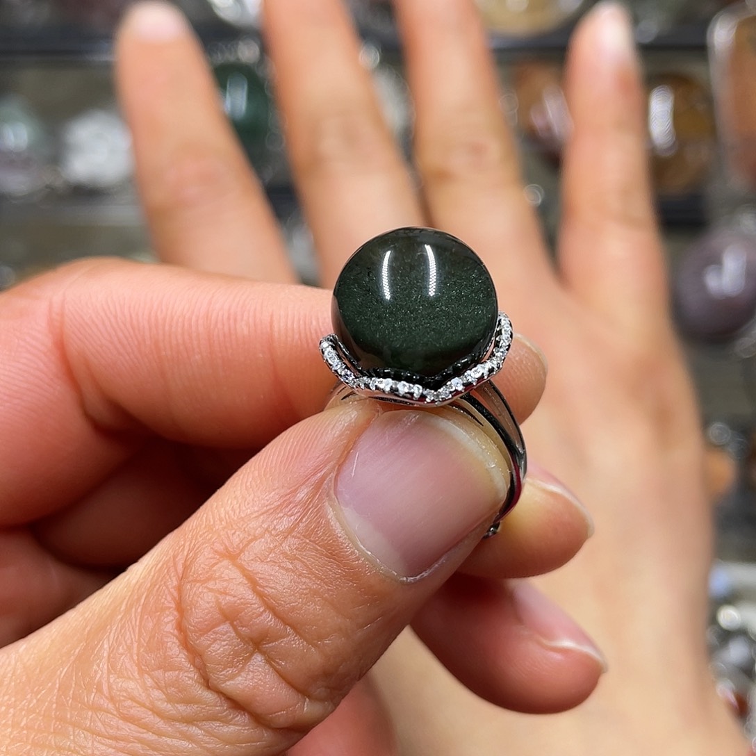 【闪购商品】水晶珠宝半成品银S925镶嵌戒指