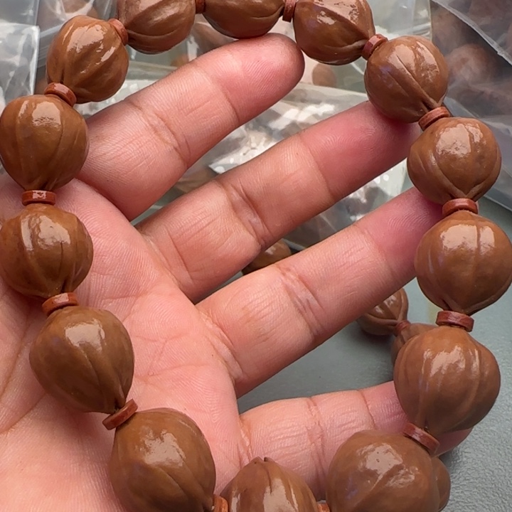 一***张橄榄核手串橄榄核原皮铁核