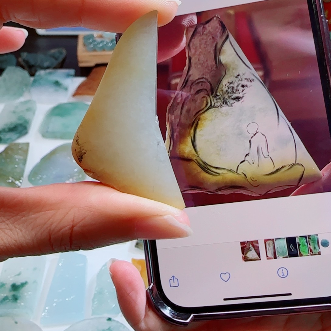 定制翡翠未镶嵌翡翠挂件