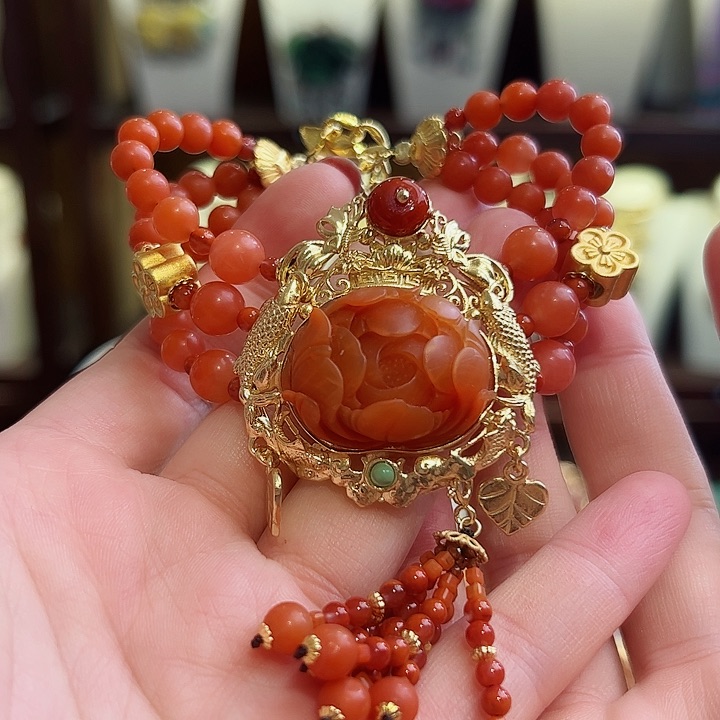 玛瑙/玉髓手链银S925镶嵌手链