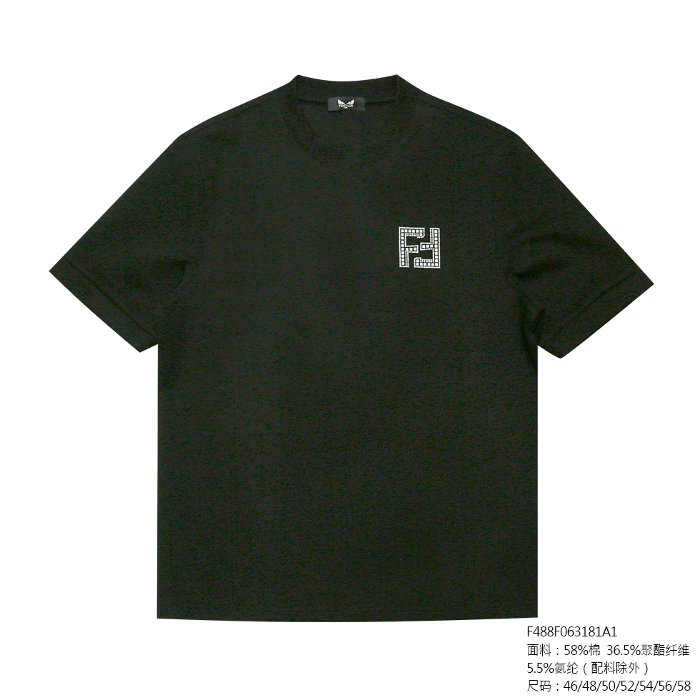 FENDILOR小怪兽25年春夏款男士短袖T恤 F488F063181A