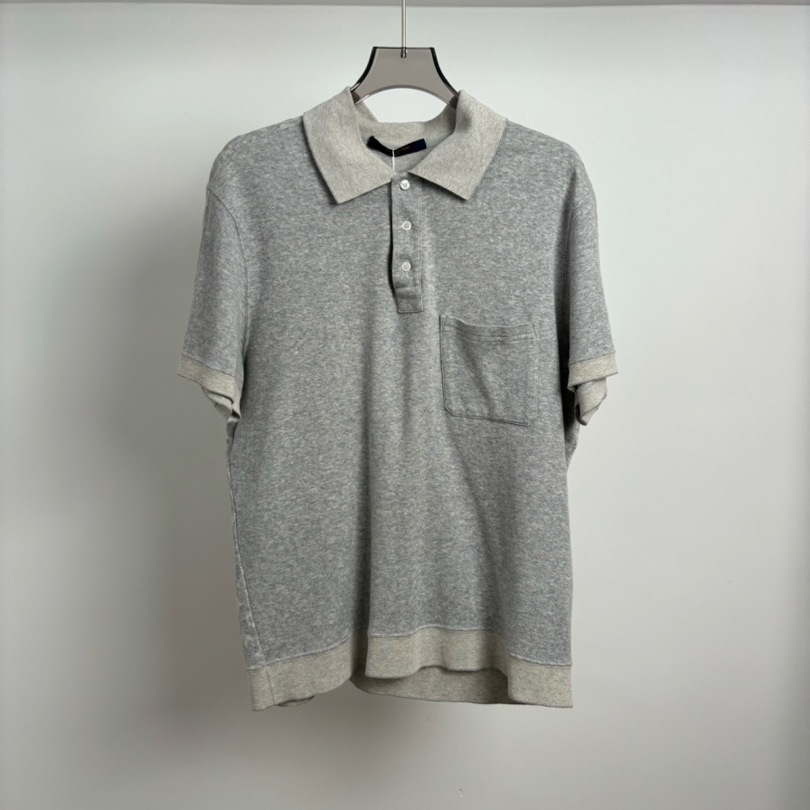99新 LouisVuitton/路易威登 灰色翻领短袖 M码 GM001848