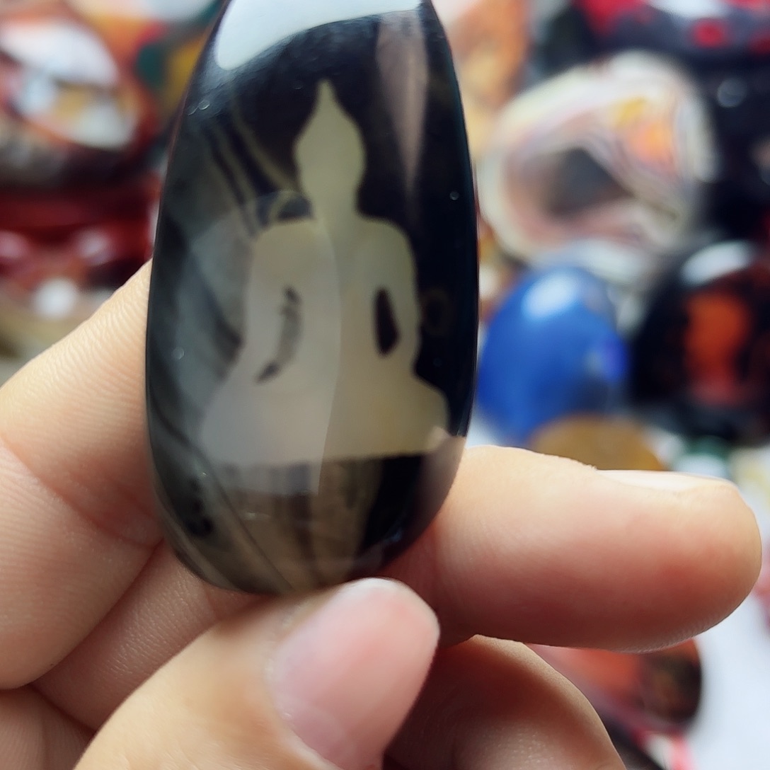 玛瑙/玉髓珠宝奇石银S925镀金镶嵌诚*