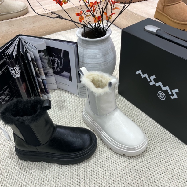 79-305玛莎玛索厚底雪地靴女短筒加绒保暖防滑百搭休闲棉鞋冬季