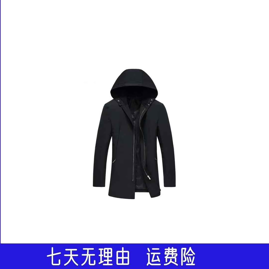 夹克防风运动连帽男男款男士外套长袖修身型中长款