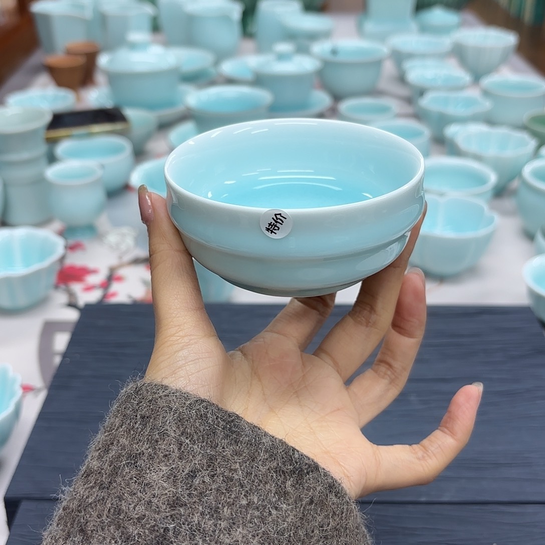 龙泉云间青瓷小米茶器