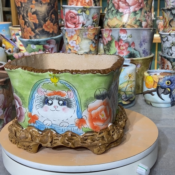 红陶景德镇艺术手绘作品