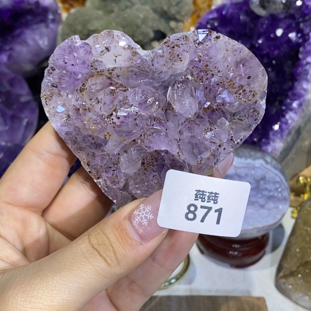 紫晶大型摆件（非配饰）未镶嵌爱心
