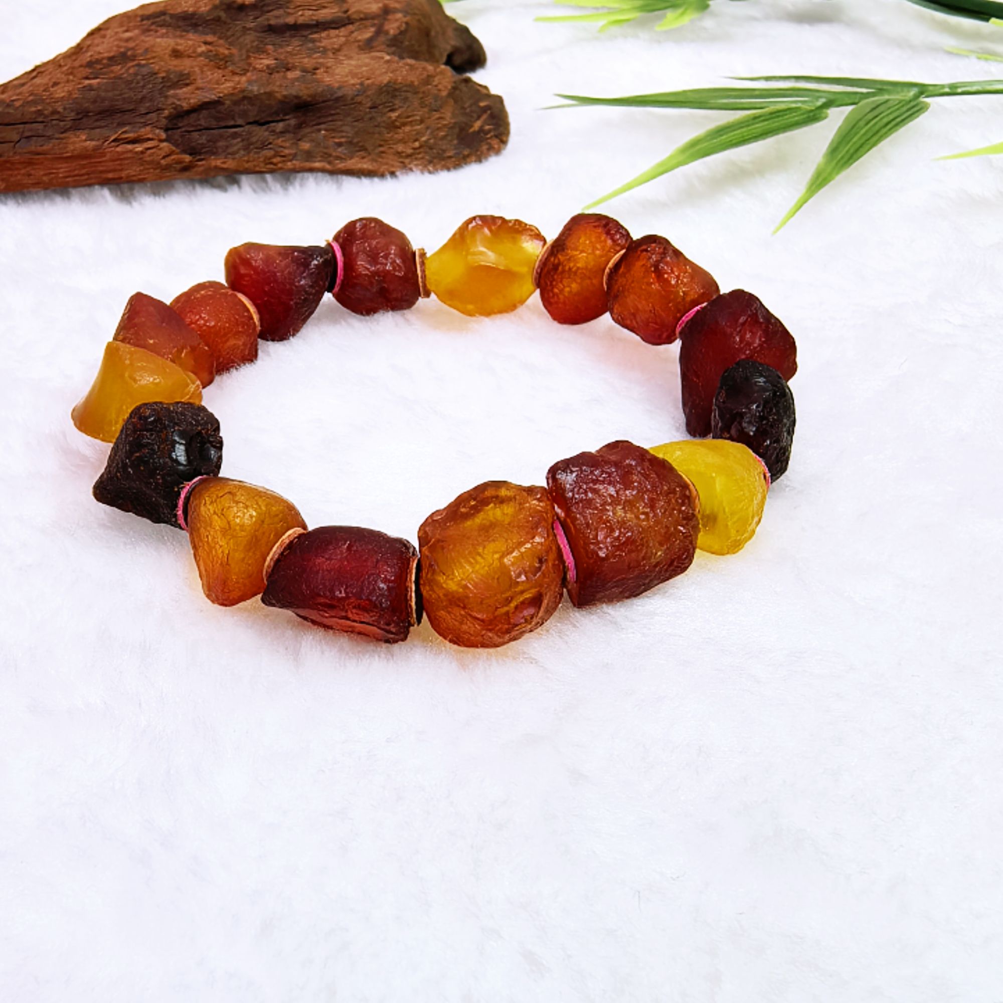 【蜜语】原矿天然蜜蜡原石多宝手串多样性发一