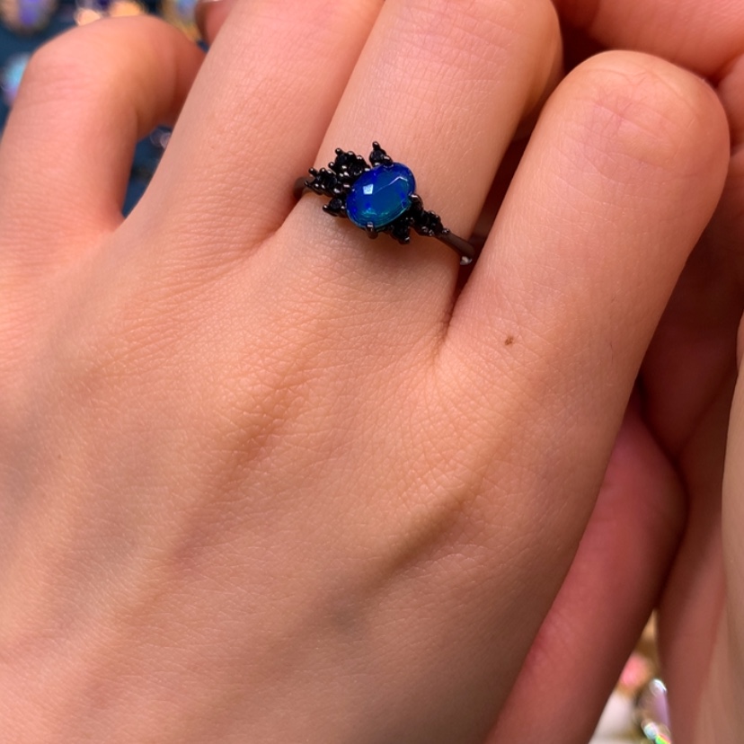 【闪购商品】欧泊戒指特价不退不换银S925镶嵌