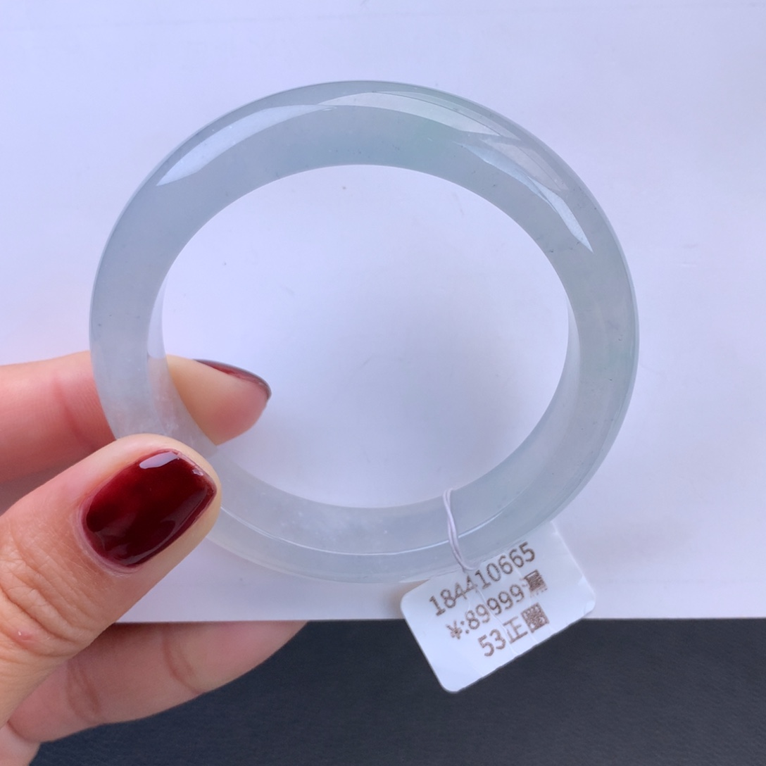 翡翠手镯未镶嵌高冰莹光种水手镯