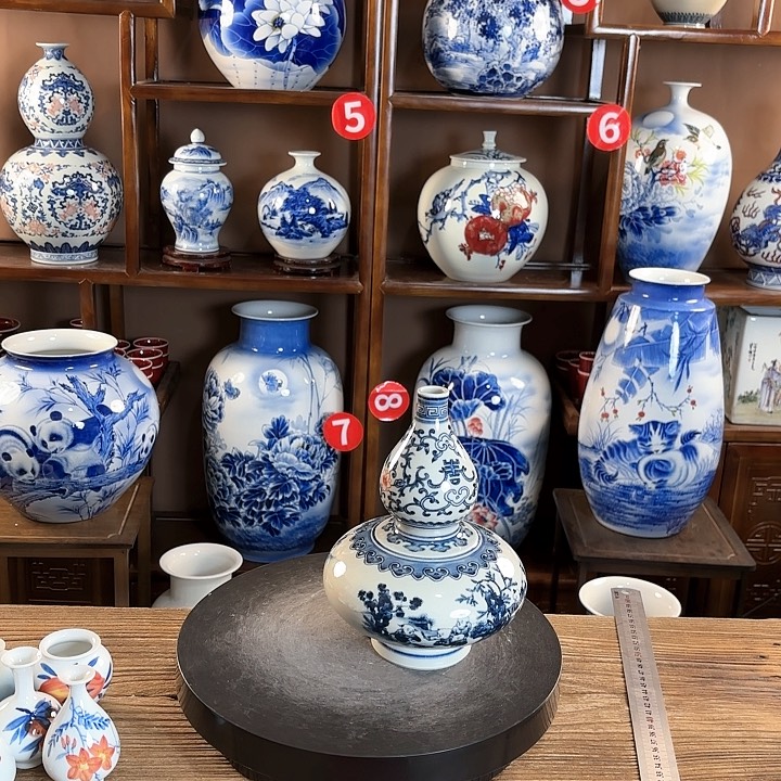 瓷片景德镇陶瓷赏瓶