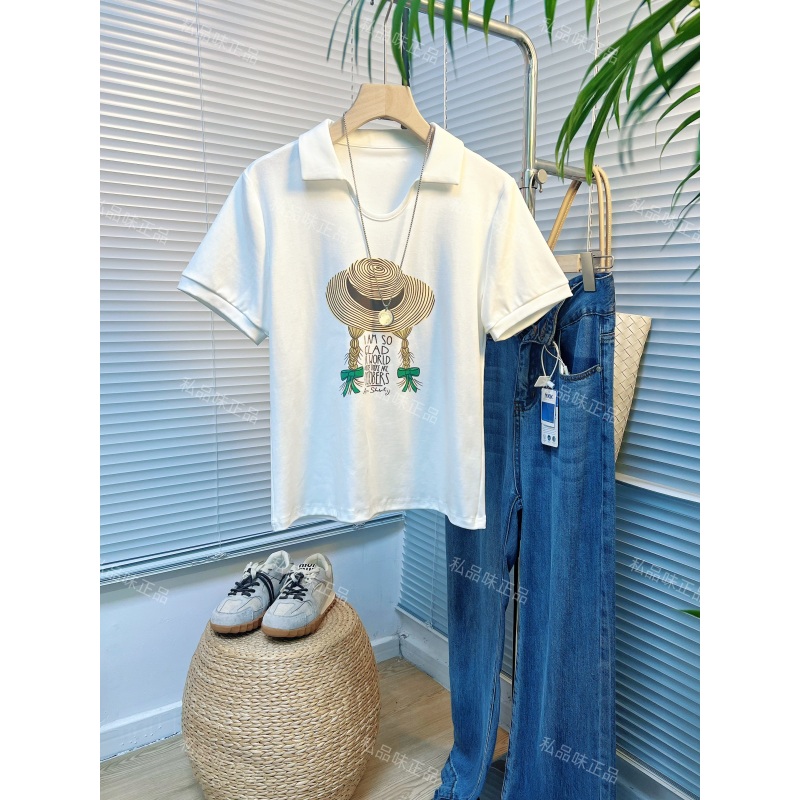 SPW私品味 2025年夏季新款休闲百搭翻领短袖 T17996