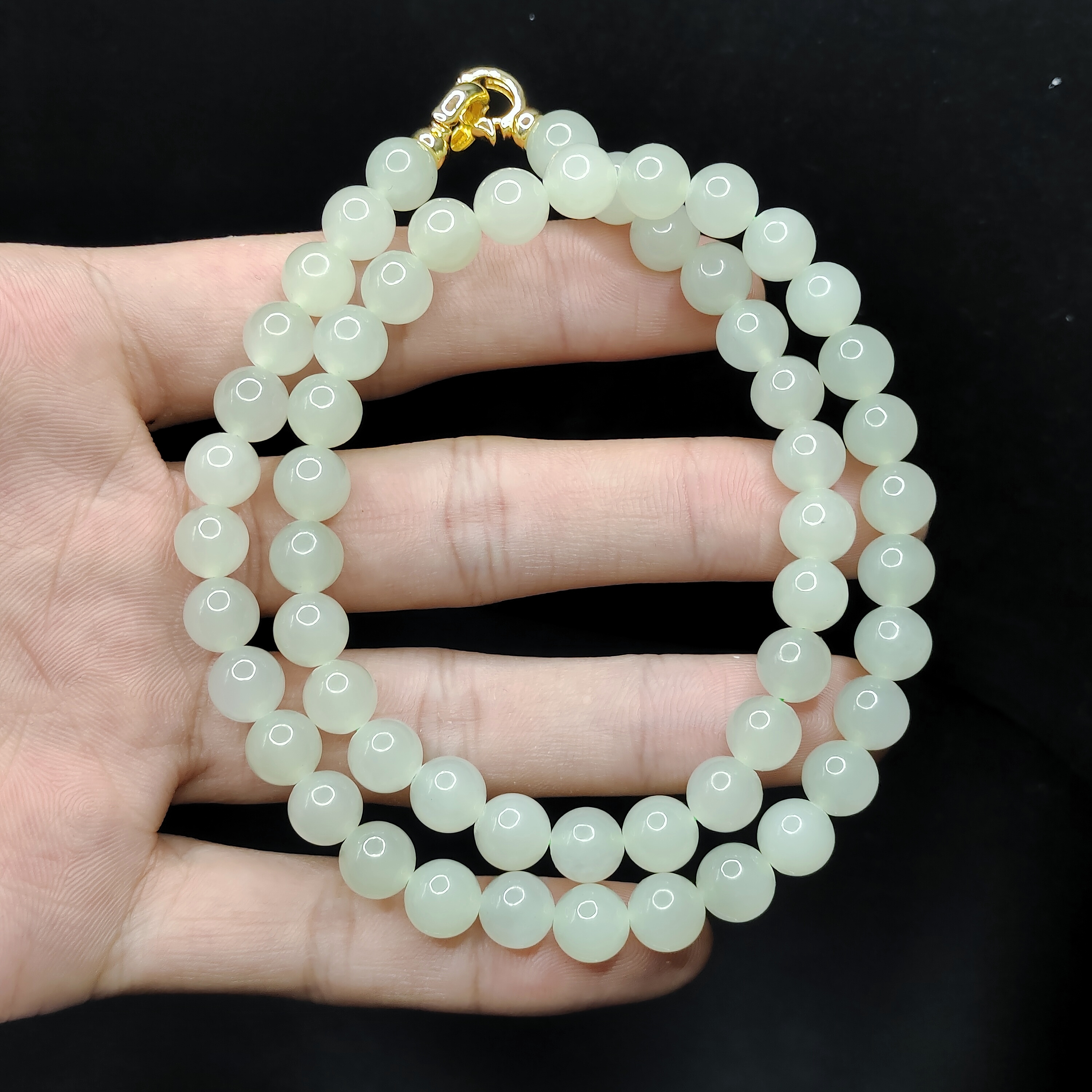 【老三珠宝】和田玉公主链JL01【多样性发其一】约8mm