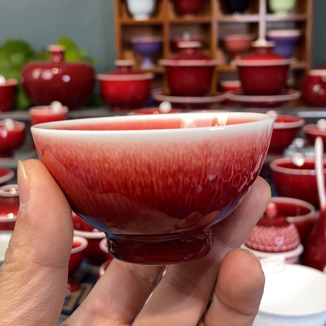 原矿郎红手工，福利微瑕鸡心杯