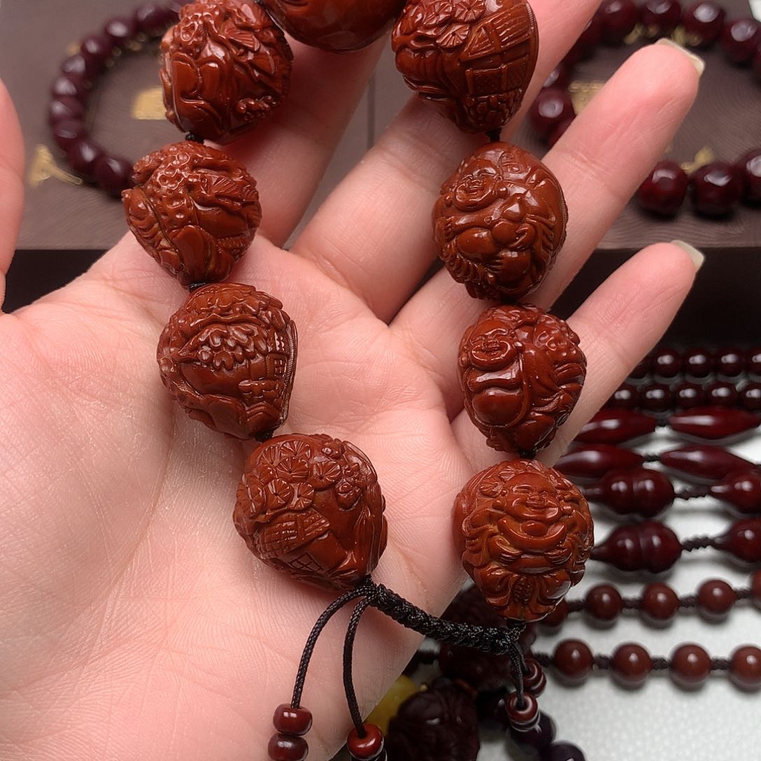 核桃手串/手链改*橄榄核的时候