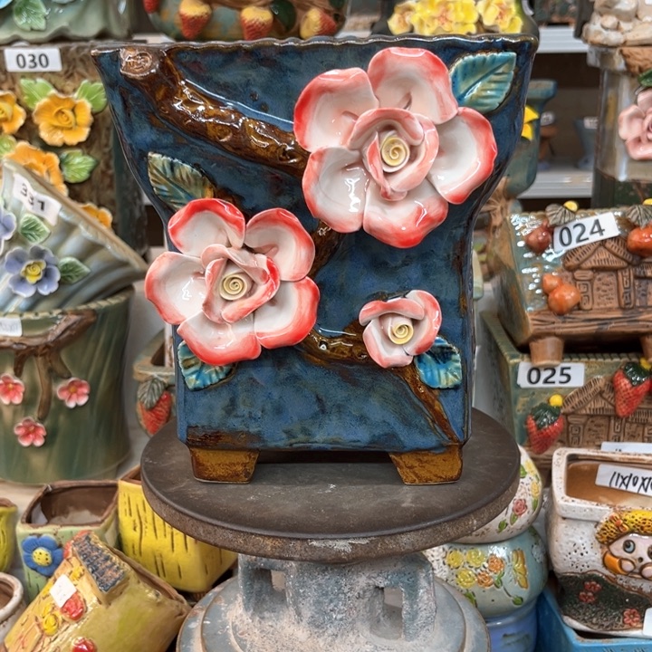 紫砂花盆粗陶材质多肉花盆