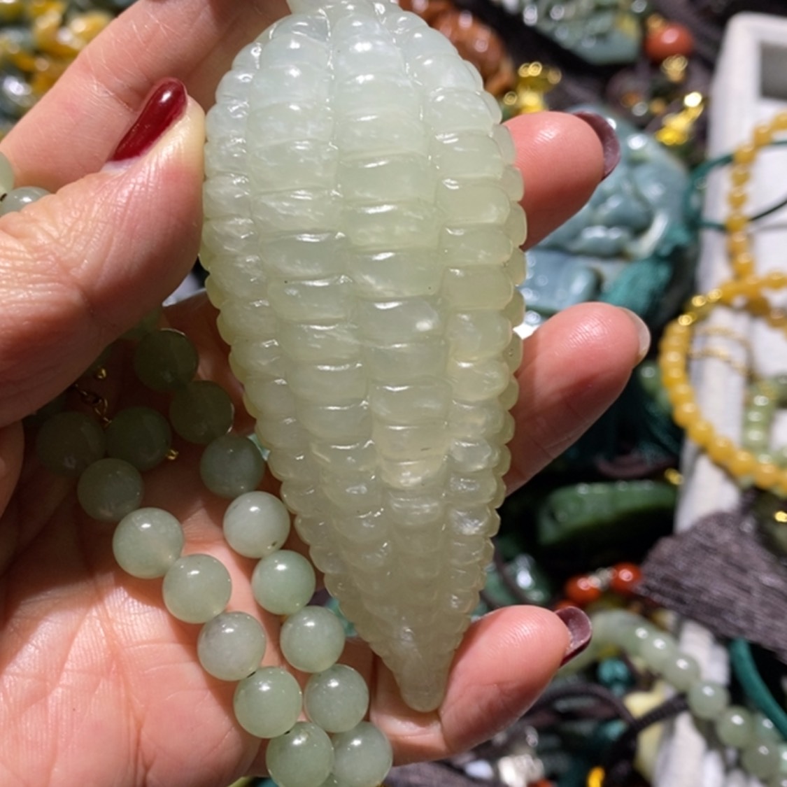 【闪购商品】岫玉毛衣链未镶嵌