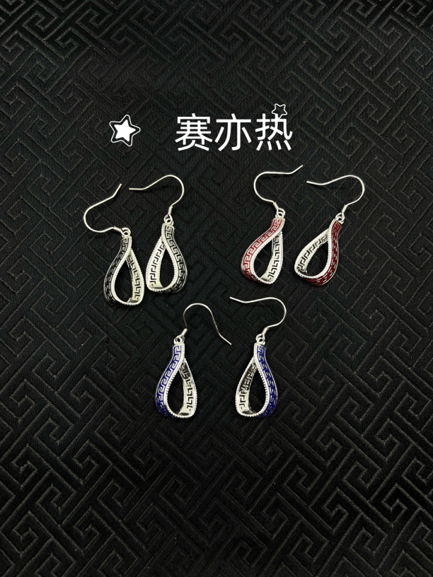 925银耳饰 赛亦热 民族风蒙古元素纯银耳环个性时尚小众独特