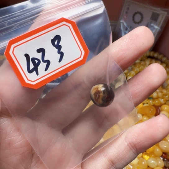 琥珀裸石未镶嵌43号，10+mm奥利奥