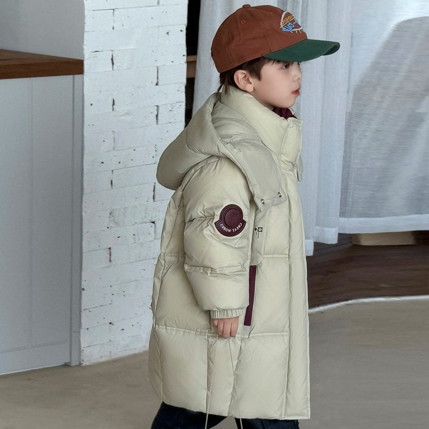 BXM 新国标90白鸭绒儿童羽绒服防风锁温新款加厚冬装保暖耐脏五防