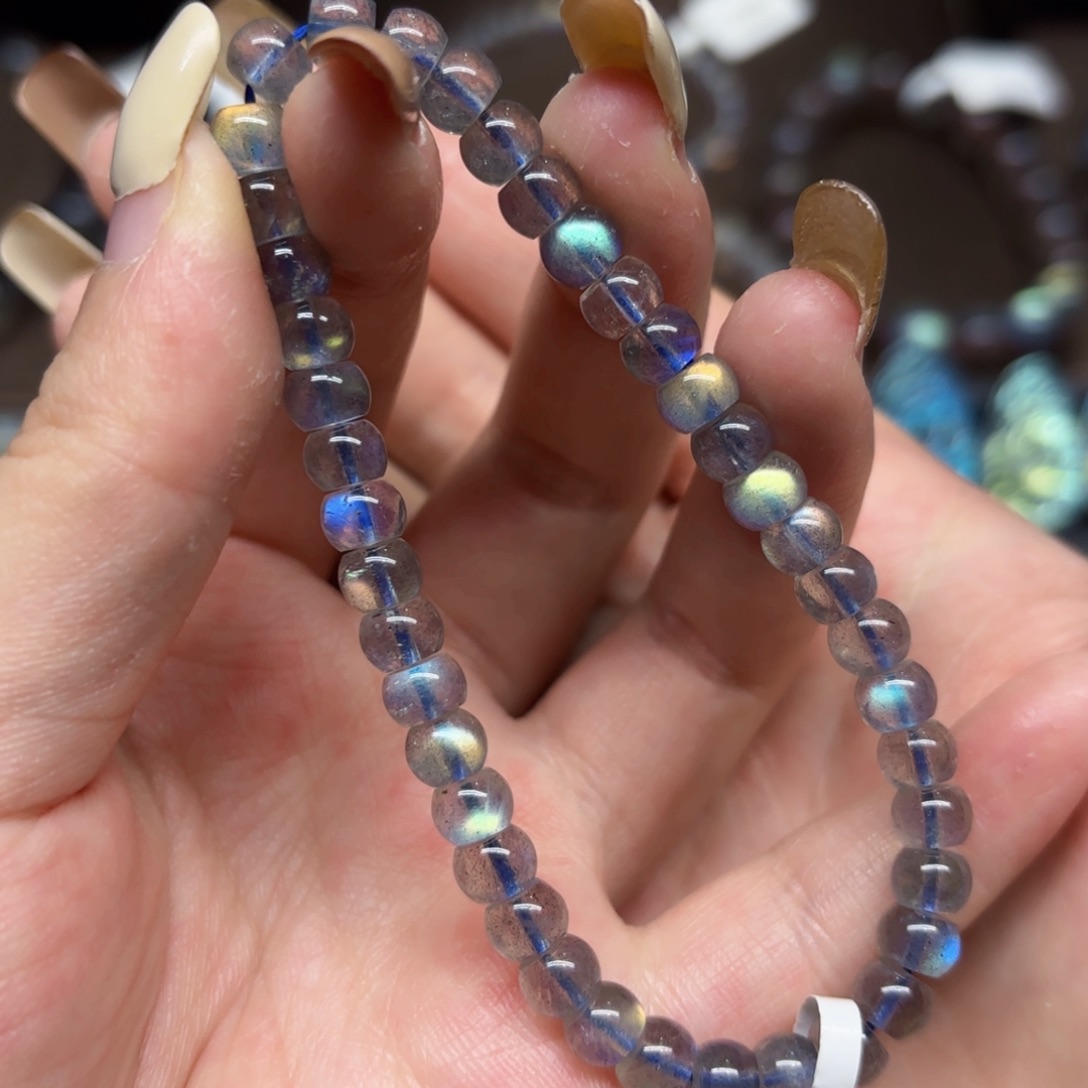 未镶嵌手链长石6.1mm左右