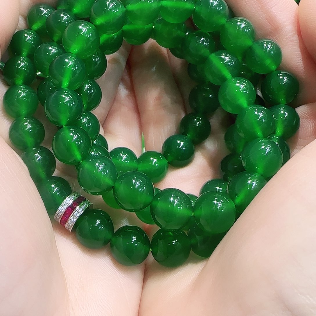 玛瑙/玉髓珠链未镶嵌