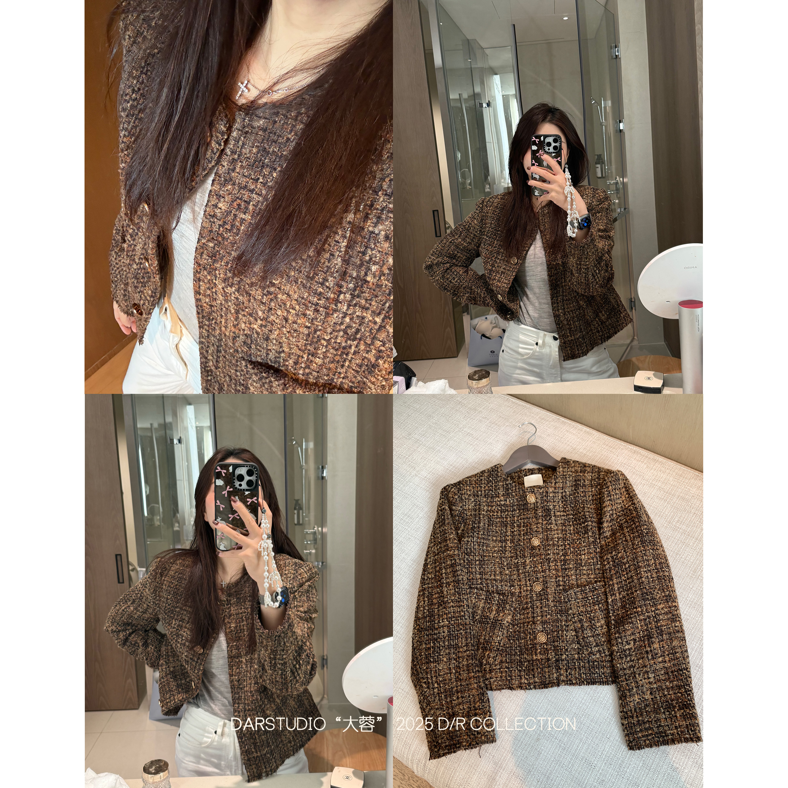 DAR STUDIO 精品【琉璃香香】40羊毛秋冬新款时髦须须香香外套252